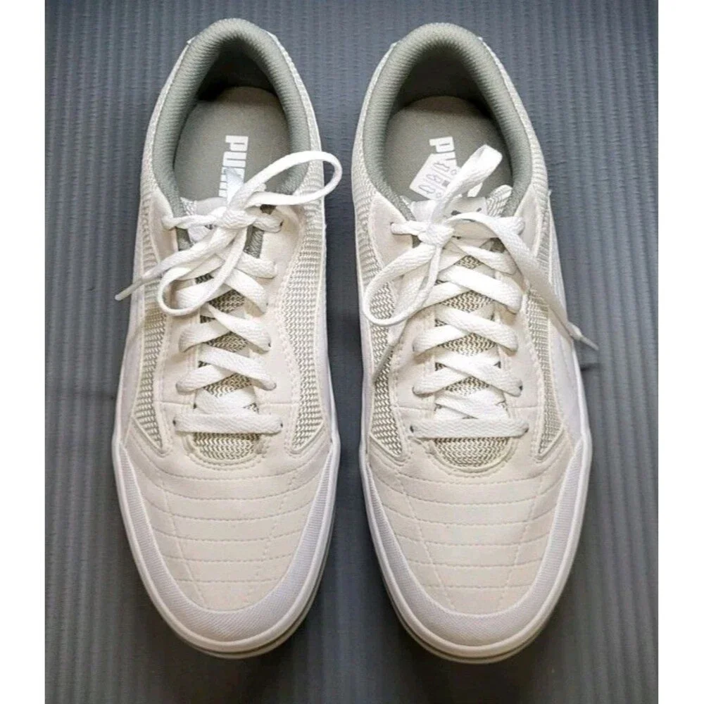 Puma white mesh